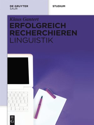 cover image of Erfolgreich recherchieren – Linguistik